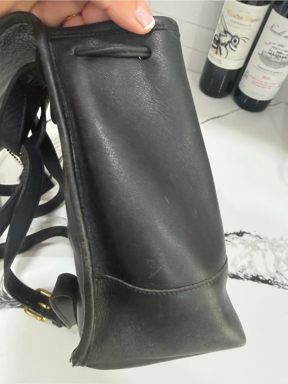 Coach compact leather